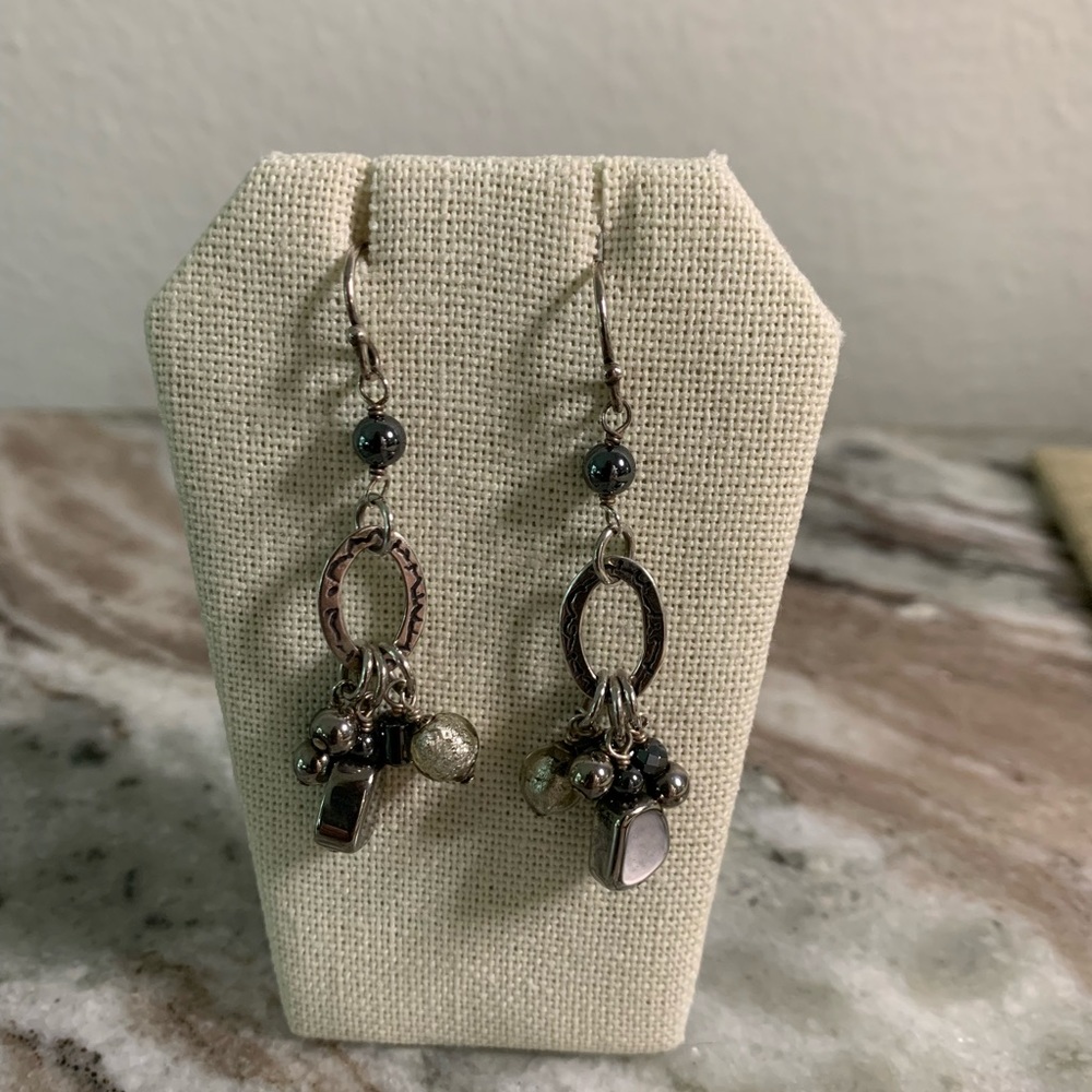 Silpada Retired Sterling Silver and Bead Earrings